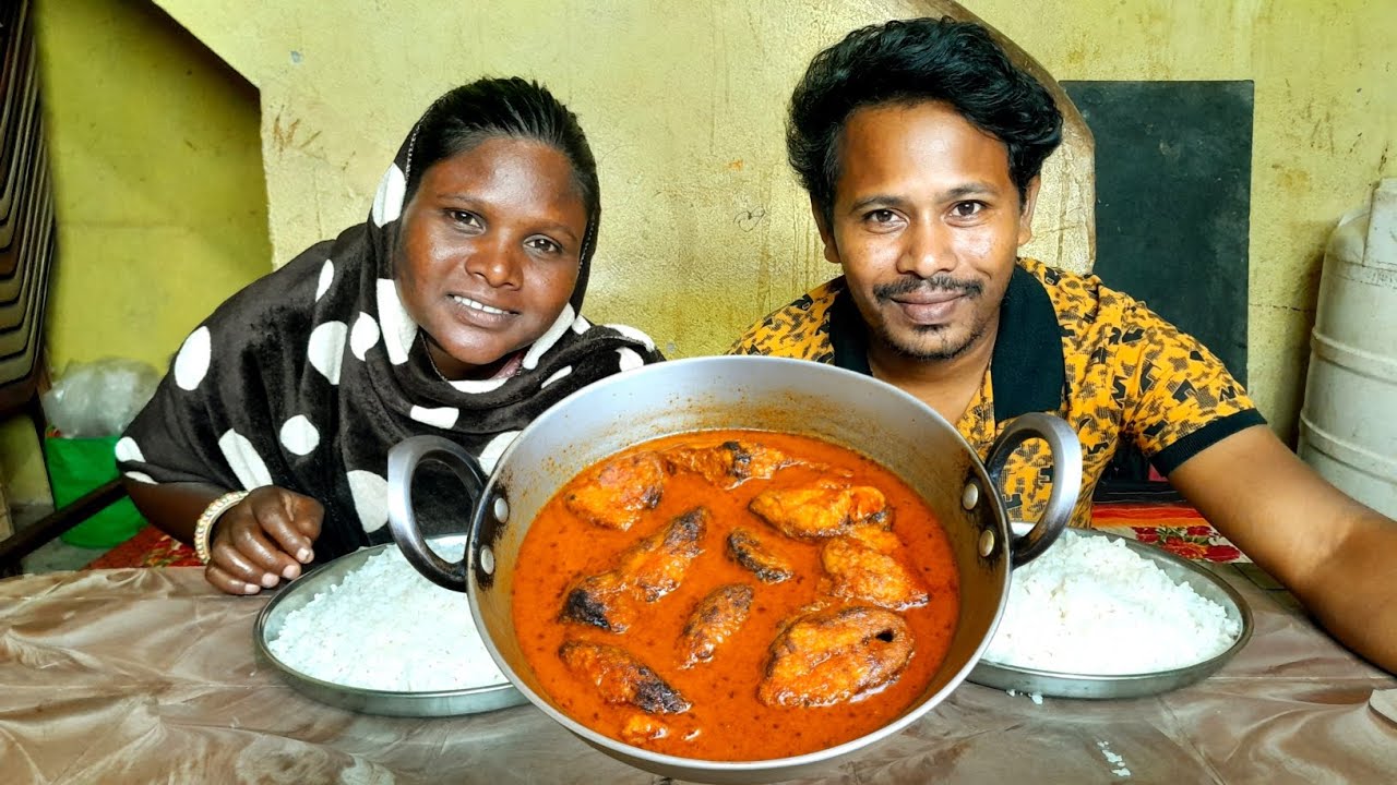Fish Curry|Village Cooking|Cooking & Eating|Village Style Rice With Fish