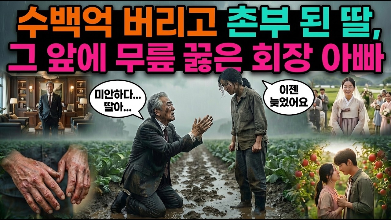 수천억 포기하고 쫓겨난 딸의 시골 밭이 수백억 신도시가 되자, 날 버렸던 회장 아버지가 진흙탕에 엎드려 피눈물 흘린 사연 #반전사연 #오디오북 #참교육 #노후사연