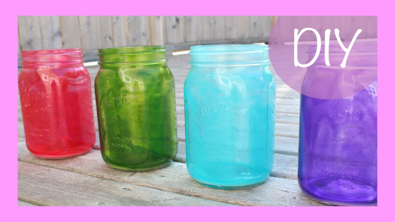 DIY Colored Mason Jars