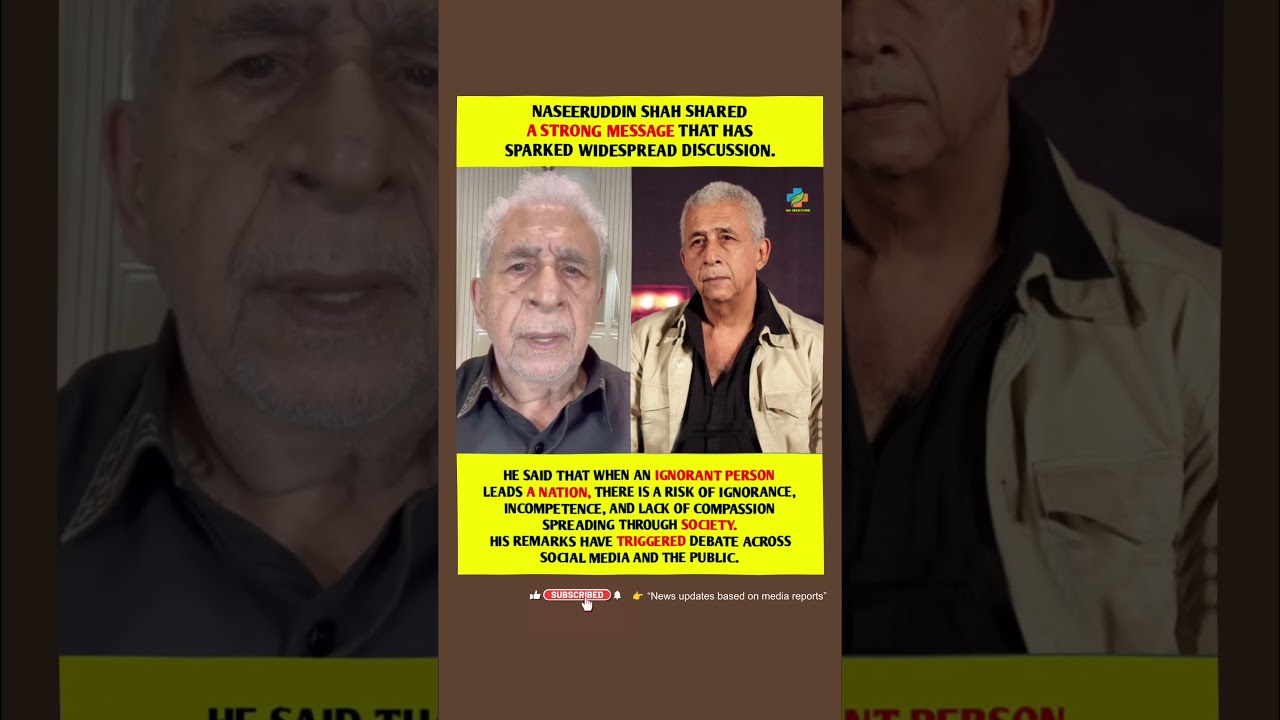 Naseeruddin Shah's Powerful Statement Goes Viral! 🔥#shorts #naseeruddinshah