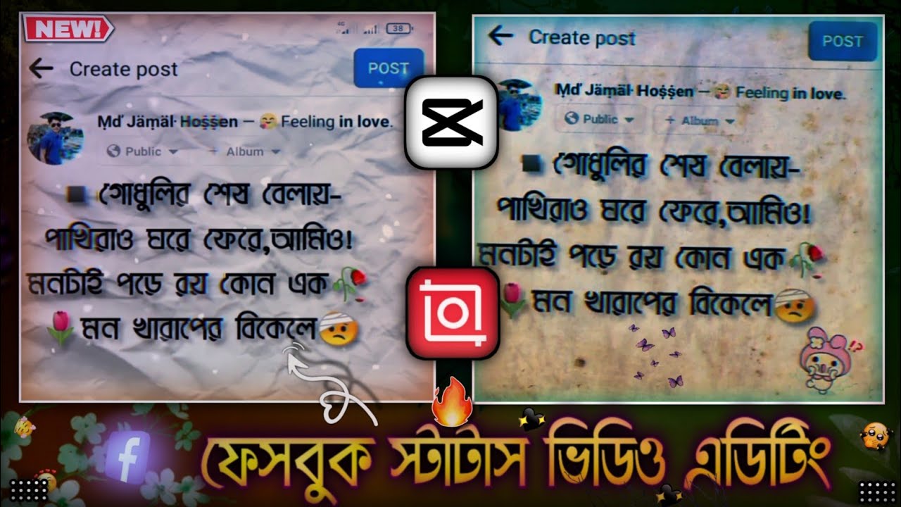 New Viral Facebook Post Status Video Editing In CapCut || Basic Skill 420 ||