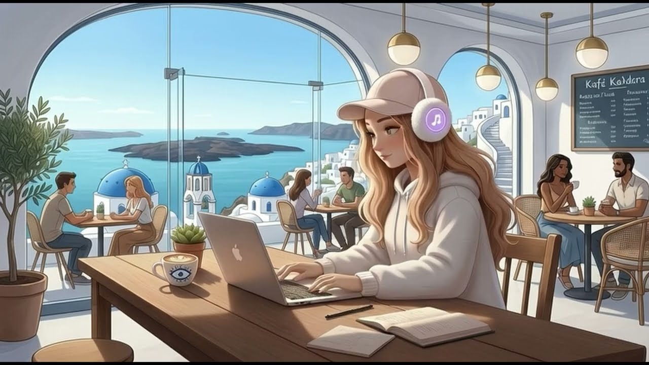 Greek Lofi Music ☕ Chill & Cozy Coffee Shop Vibes🇬🇷 | Ελληνική Lofi Μουσική | Liysa in Greece |Vol.2