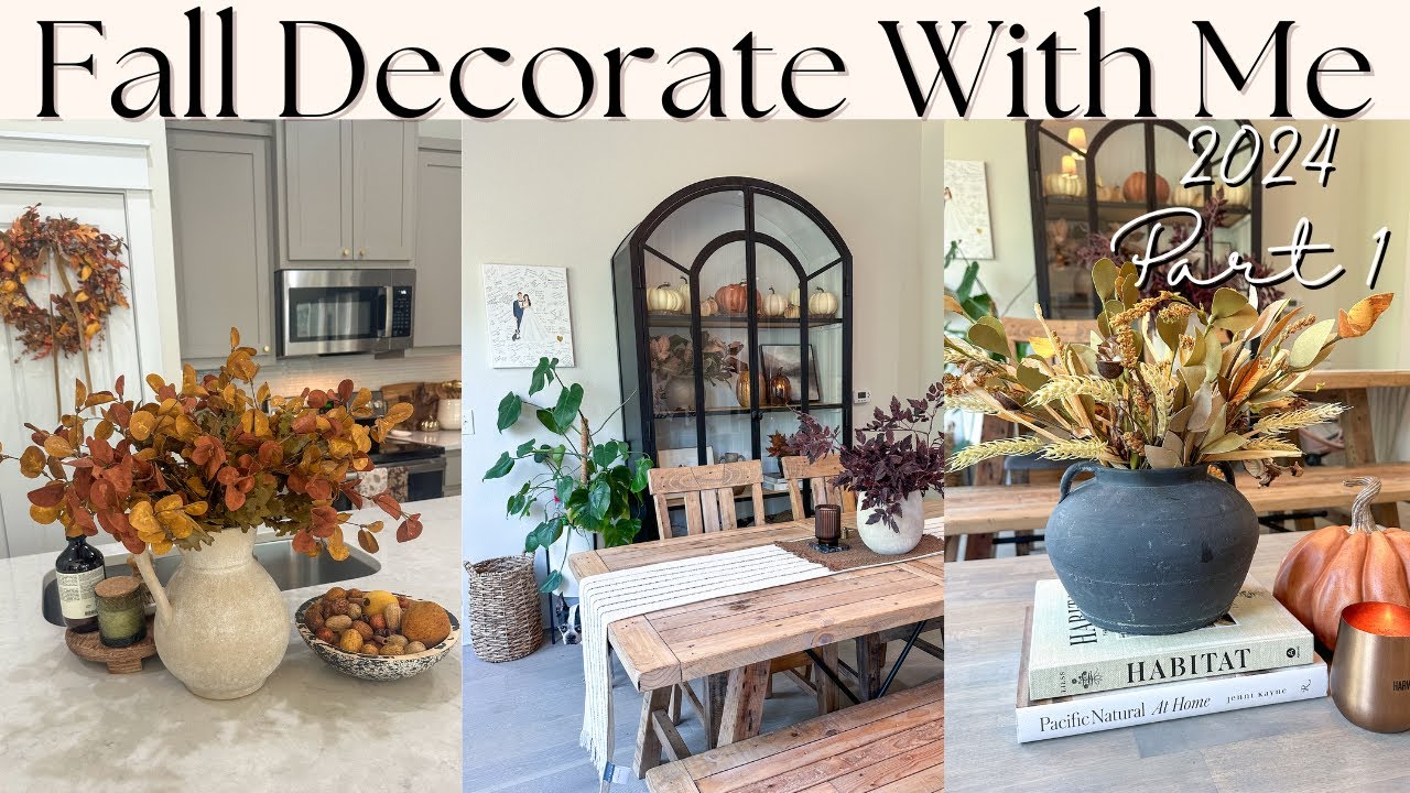 FALL DECORATE WITH ME 2024 | Fall Decor Ideas | Fall Living Room and Kitchen Decor | Cozy Fall Decor