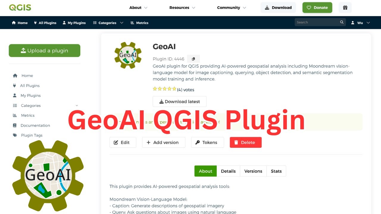 Как установить новый плагин GeoAI в QGIS (официальная версия)