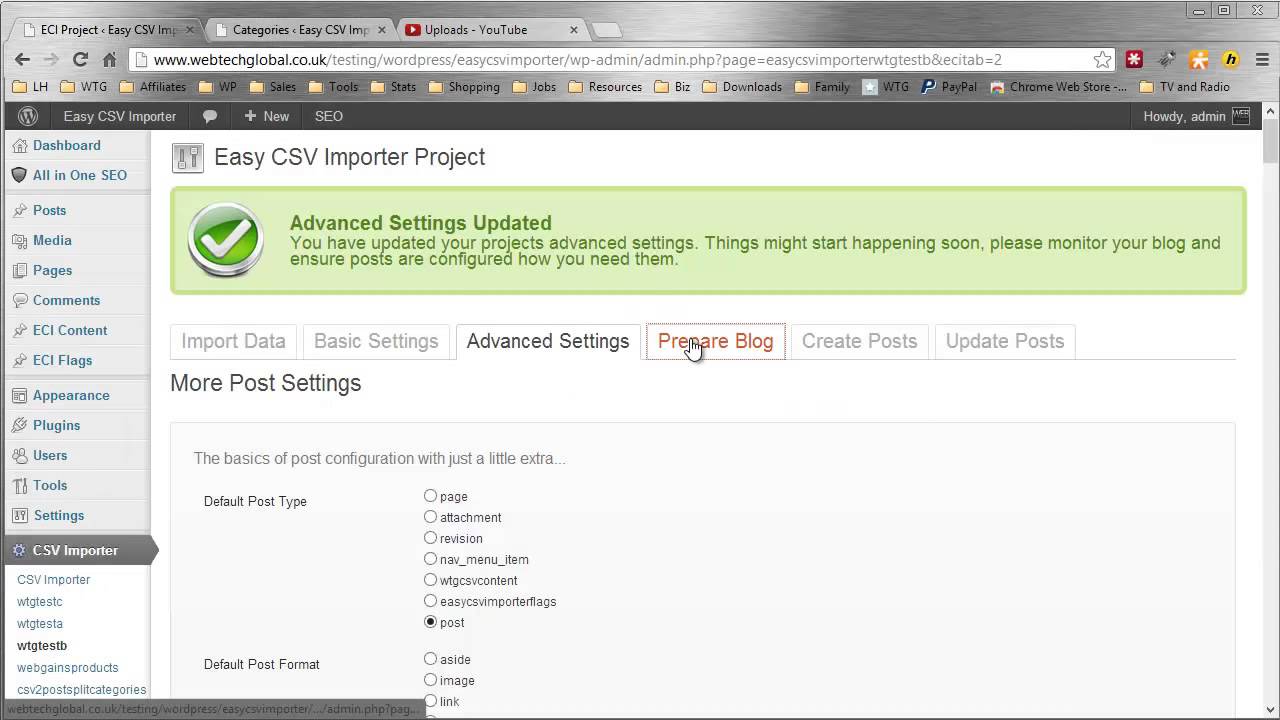 Easy CSV Importer - Basic Category Creation