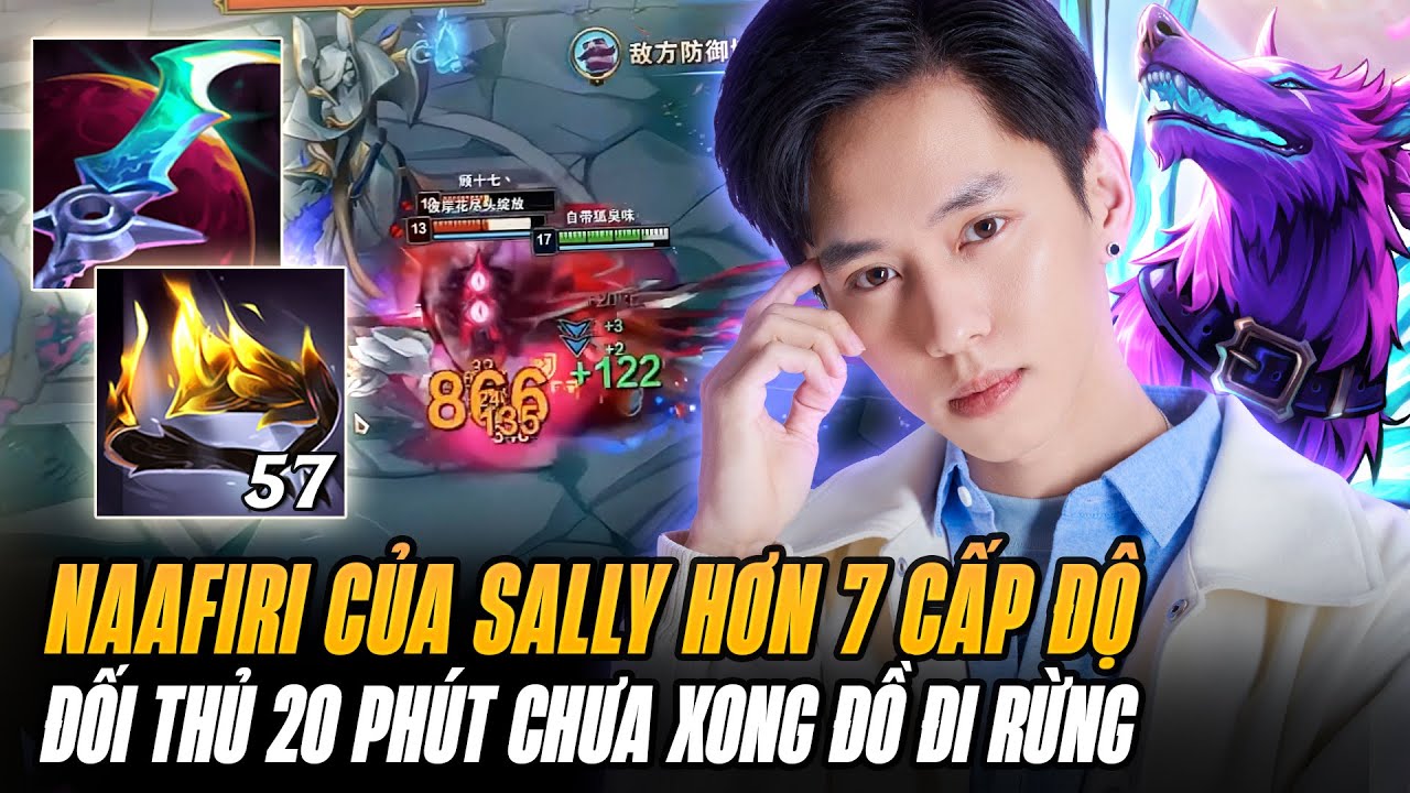 Quyết Định Sai Lầm Khiến Đối Phương Bị Sally Vượt 7 Cấp, 20 Phút Vẫn Chưa Xong Đồ Đi Rừng