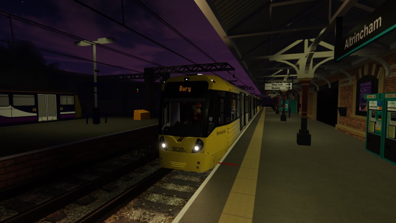 ROBLOX: Operating an M5000 Tram in Manchester Retrolink from Altrincham to Bury