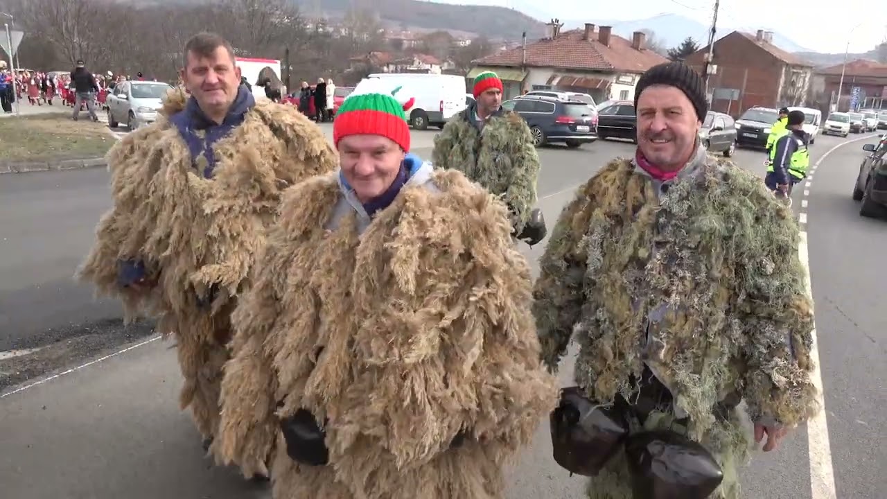 Кукерски карнавал Симитли - 2023 г. на Бабугерите от с.Брежани