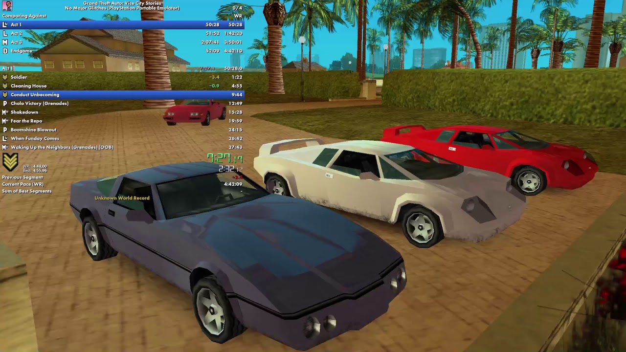 [EMU] GTA: Vice City Stories - No Major Glitches Speedrun in 