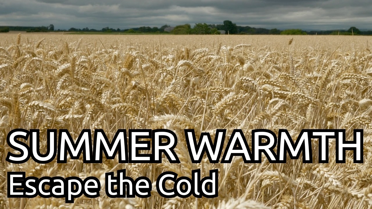 Golden Wheat Field Sounds: Dry Wind & Crickets | Summer Nature White Noise