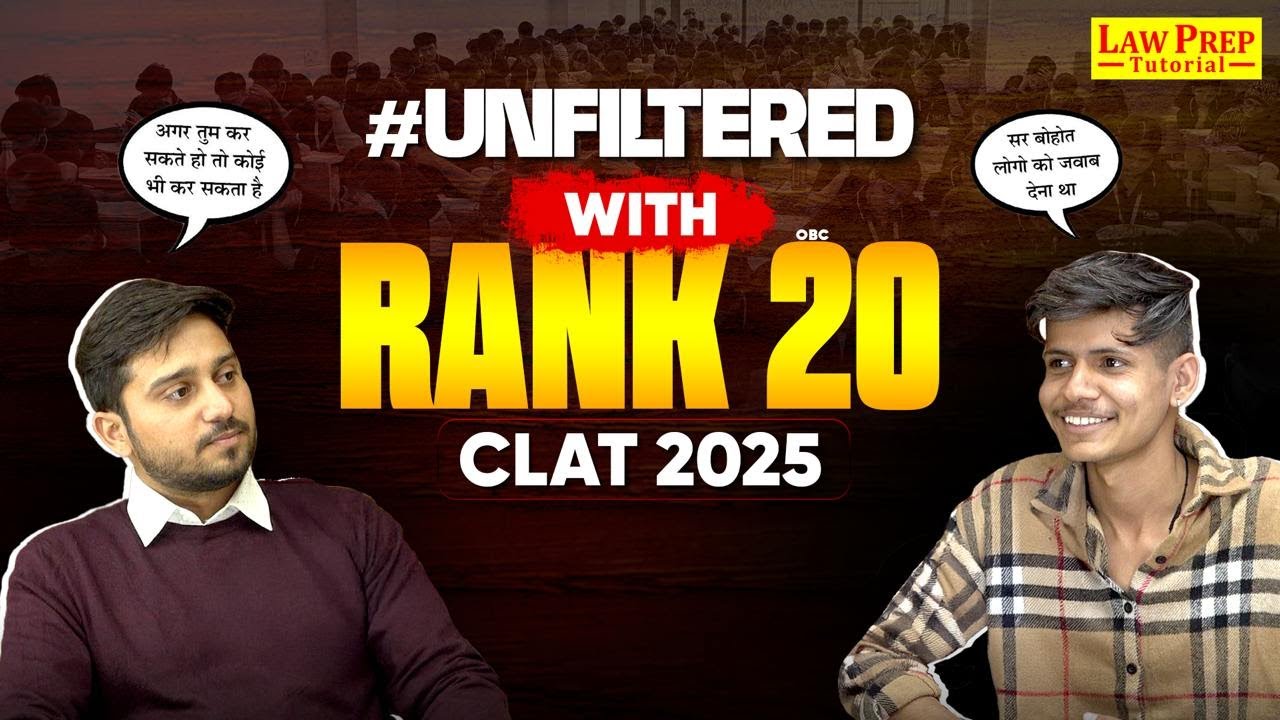 CLAT Topper Podcast 2025 | Vinod Charan - AIR 20 (OBC) | CLAT Topper Interview 2025