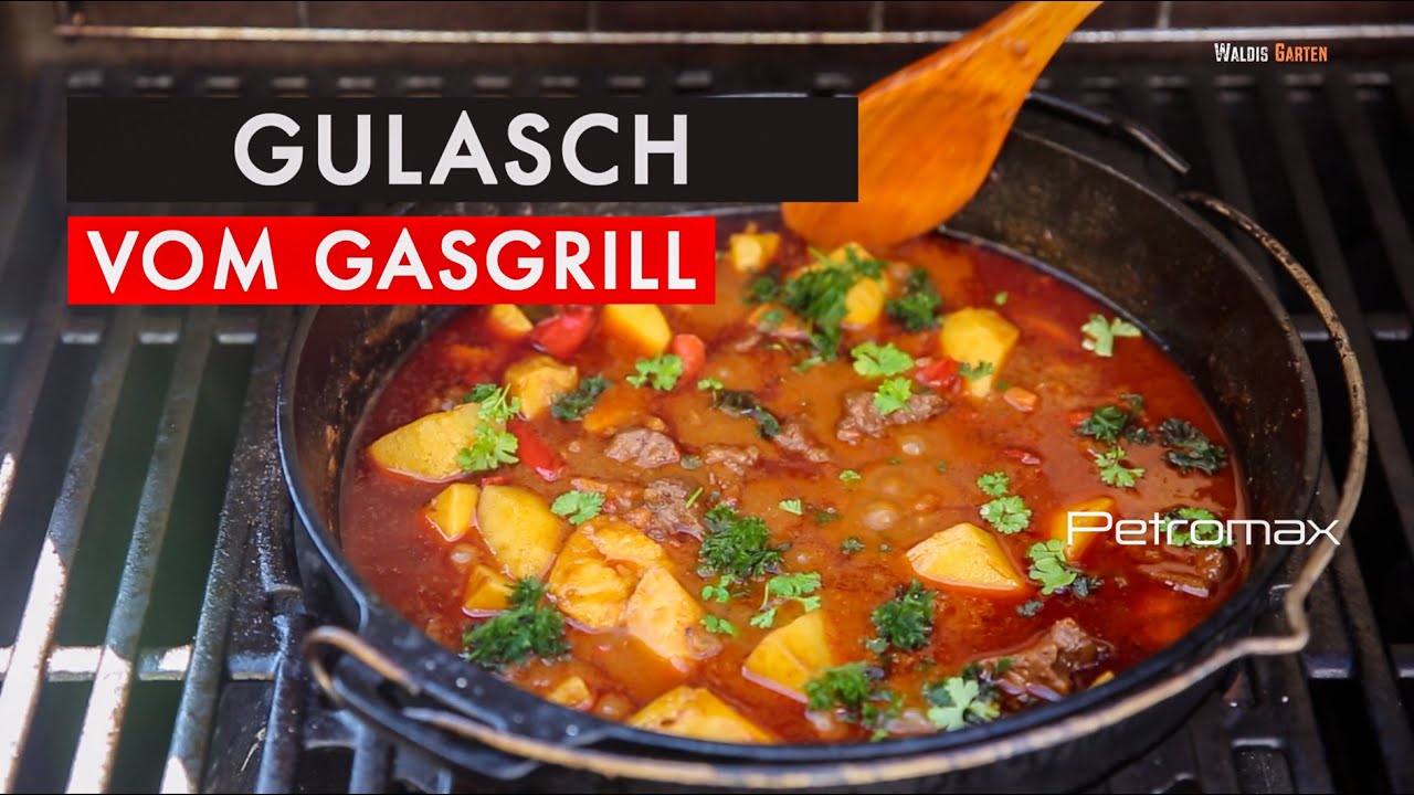 Gulasch vom Gasgrill / Gasgrill / dutch oven petromax