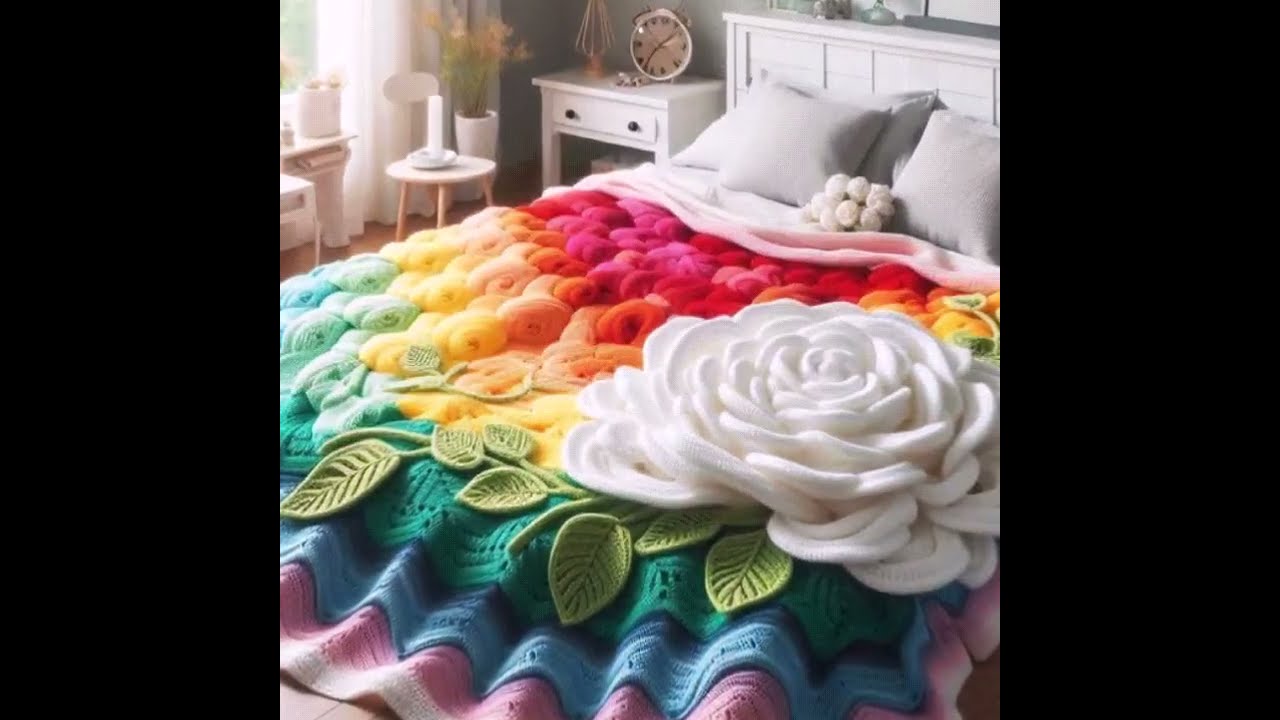 Nice bed sheet model knitted with wool (share ideas) Handmade crochet#knitted #bedsheets #crochet