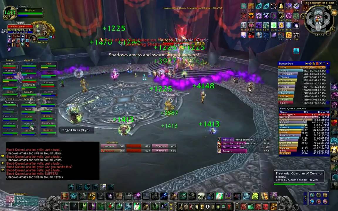 Blood-Queen Lana'thel - 25 man (resto druid PoV)