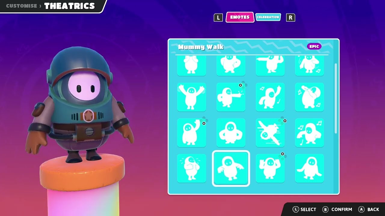 Star Guy Fall Guys emotes showcase 4K PC
