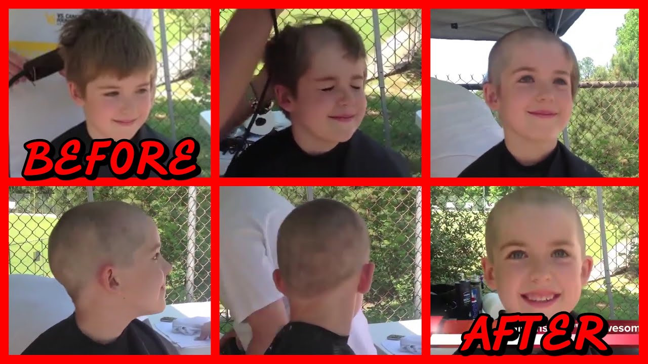 A Cute & Little Boy Jack Get's His Headshave For Charity At Home