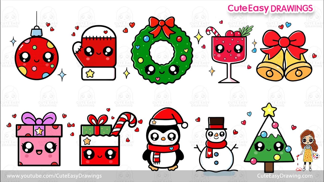 10 Cute and Easy Christmas Drawing Ideas Collection, Part - 2 | Sunday Special | Easy Step-by-Step!