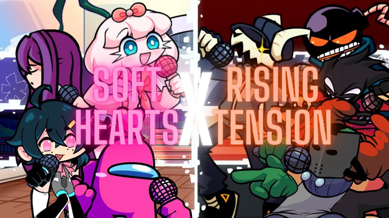 Soft Heart vs Rising Tension Mash compilation [FNF mix]