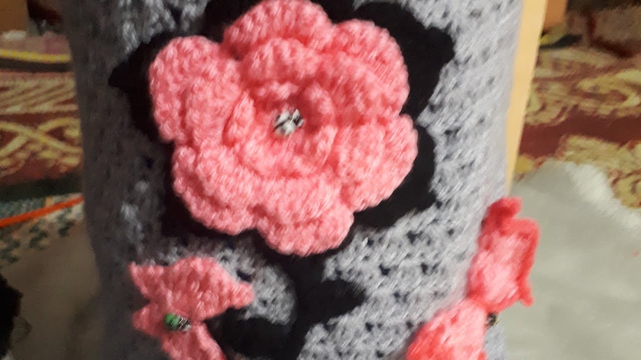 اسهل وابسط طريقة لعمل غلاف قنينة الماء #اعمال كروشية#كروشية