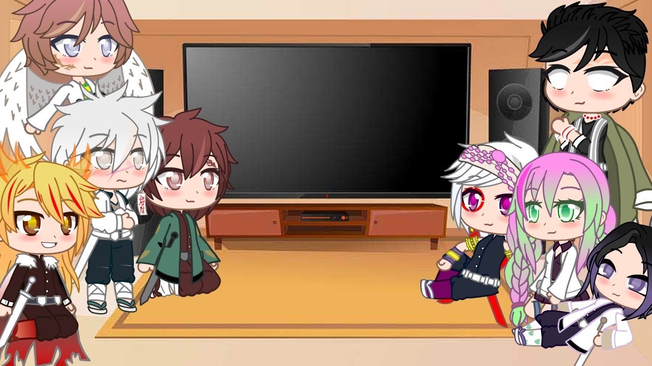 hashiras+ Sabito y Tanjiro reaccionan a la familia de Giyuu