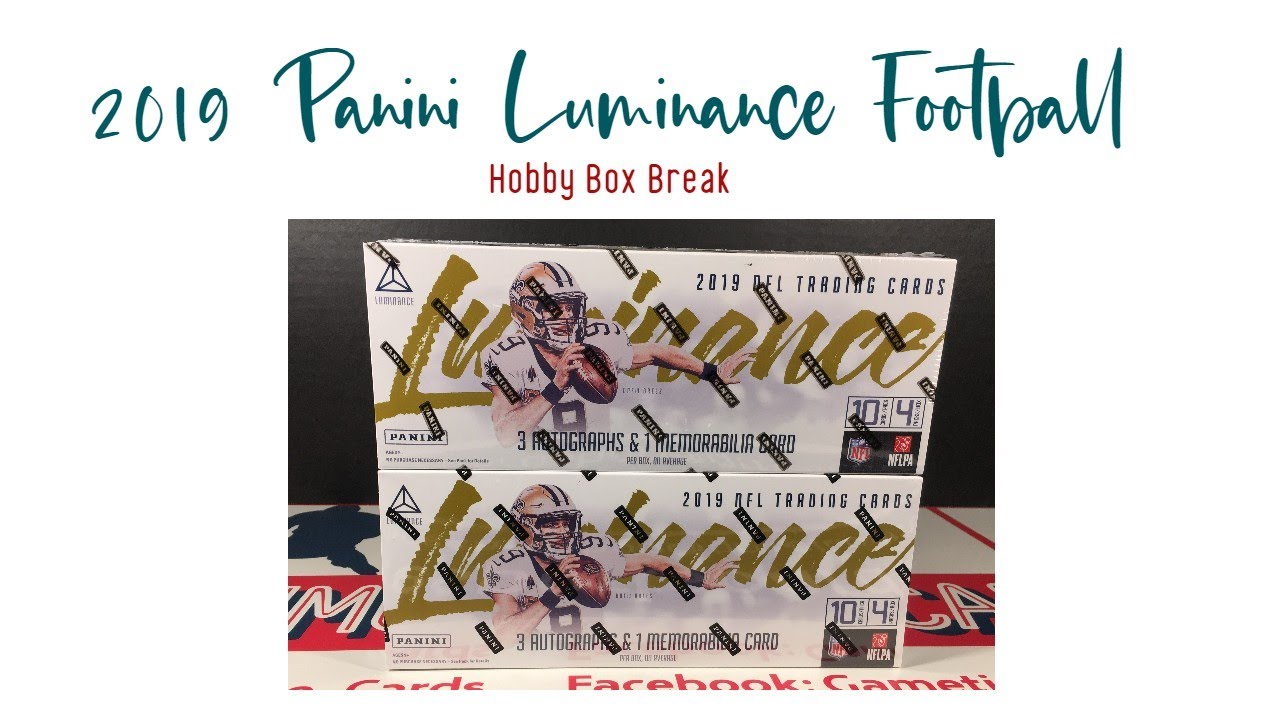 2019 Panini Luminance NFL Football Hobby Box Break
