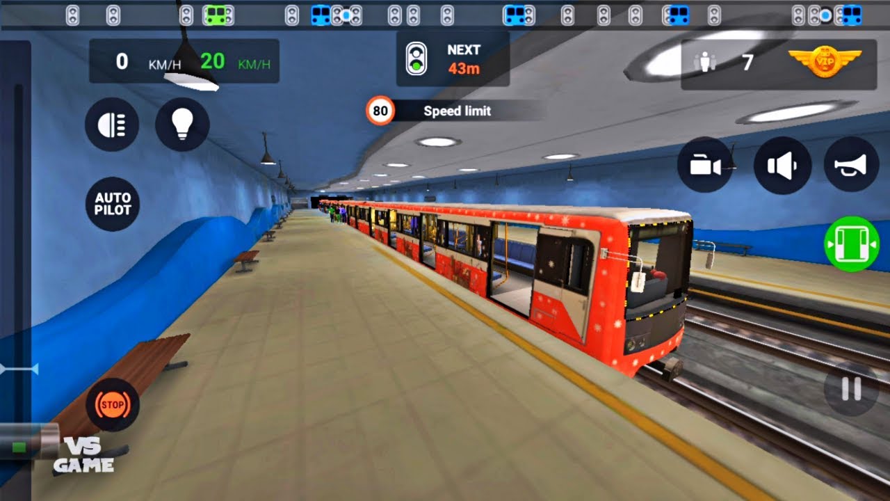 Christmas Train On Ferry Line | Subway Simulator 3D Android Gameplay