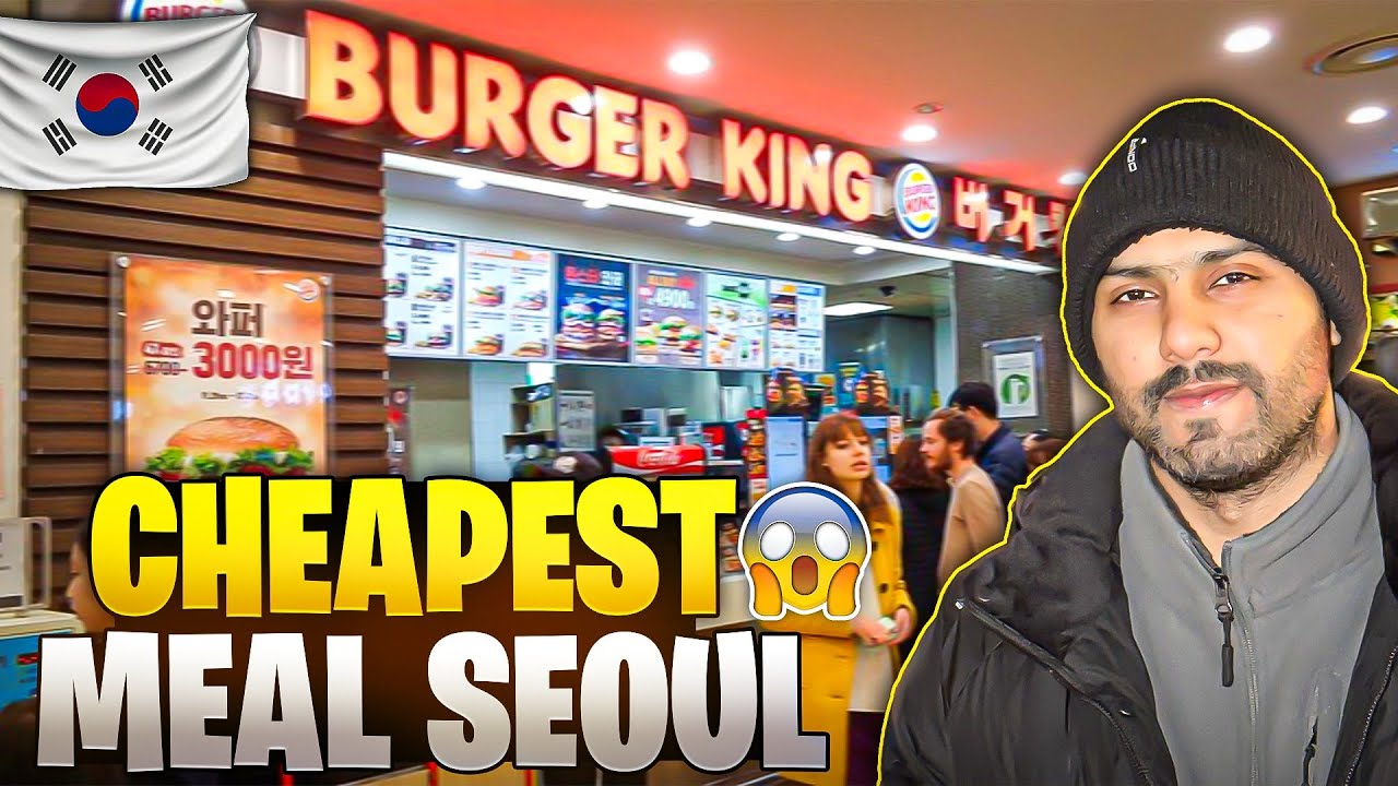Cheapest Burger King Meal in Seoul! With Korean Friend 🇰🇷🍔