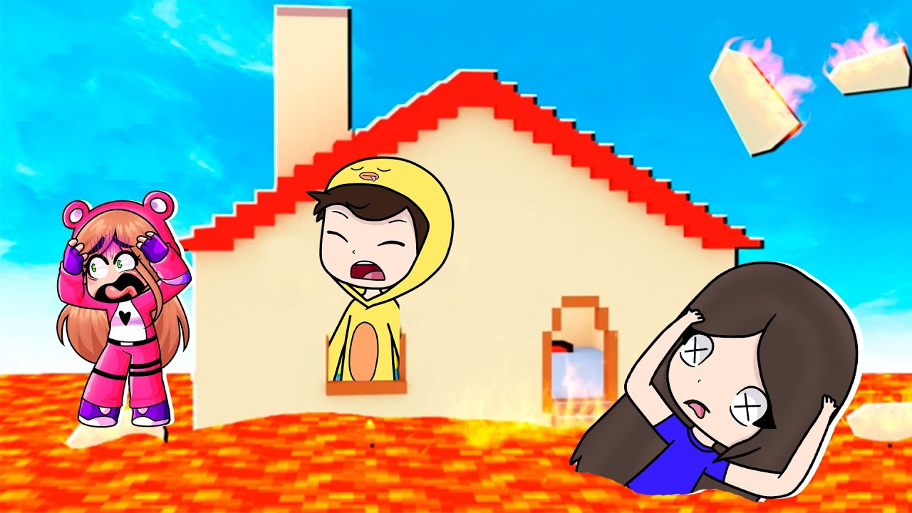 EL SUELO ES LAVA con MELINA y ELA en ROBLOX
