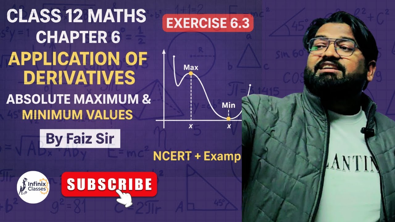 Absolute Maximum & Minimum Values 🔥 | Class 12 Maths Ch 6 | Application of Derivatives | Faiz Sir