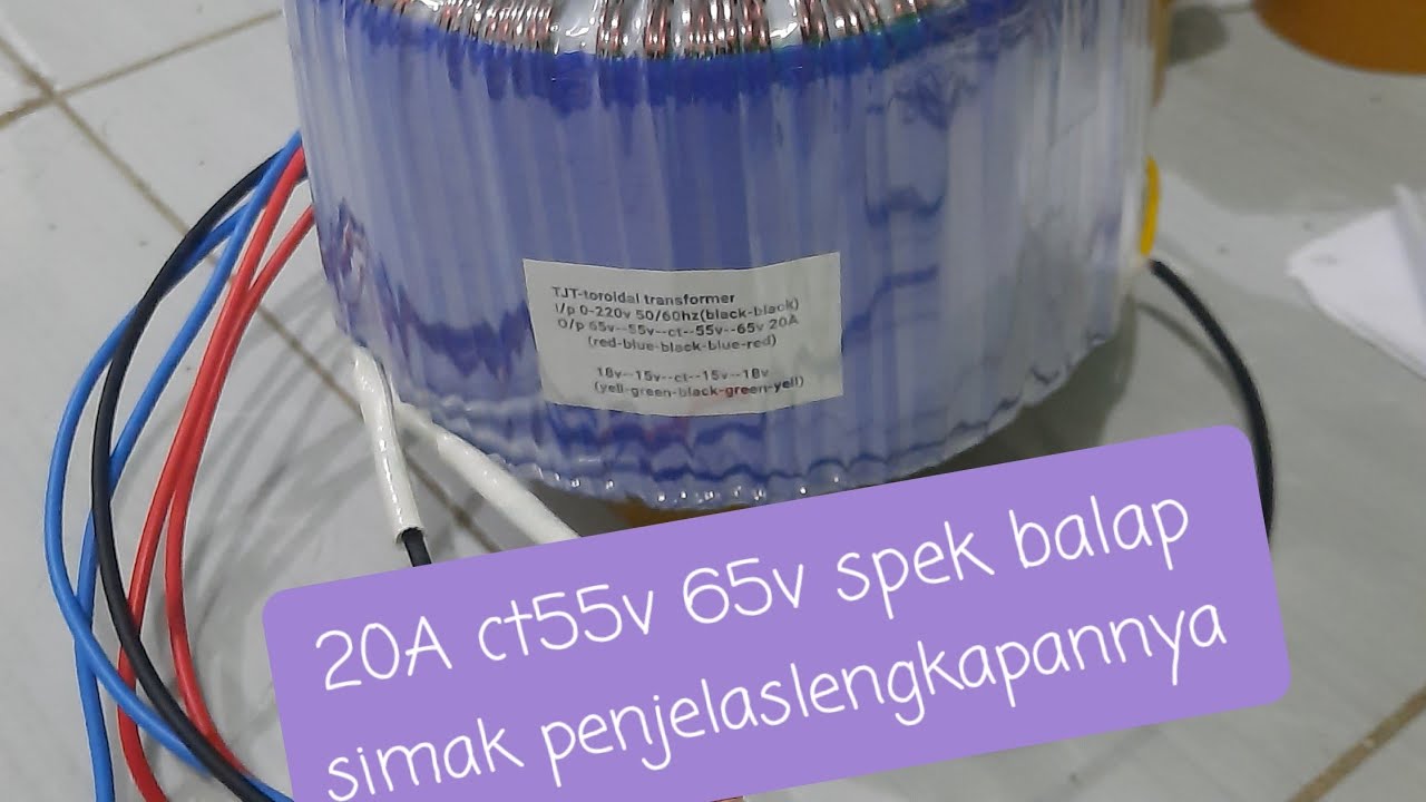 cara membuat trafo toroid 20A ct55v 65v spek balap|| lengkap