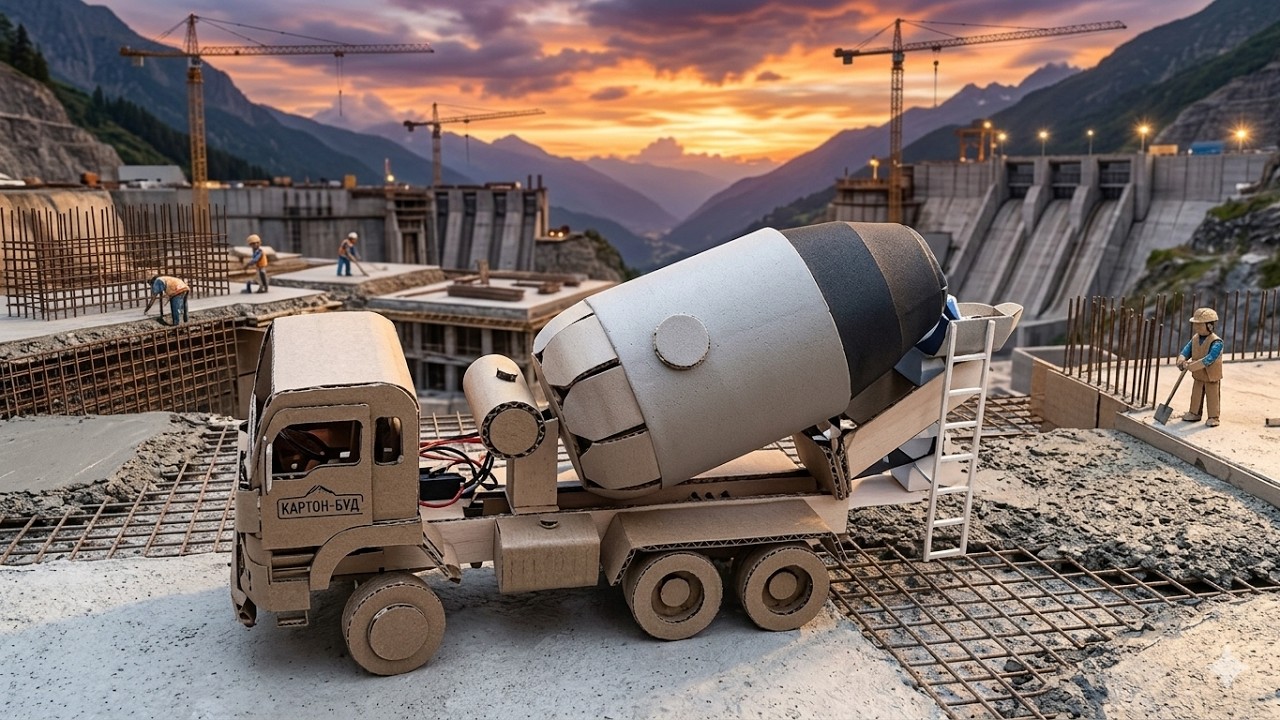 DIY Cardboard Concrete Mixer Truck – Easy & Fun!