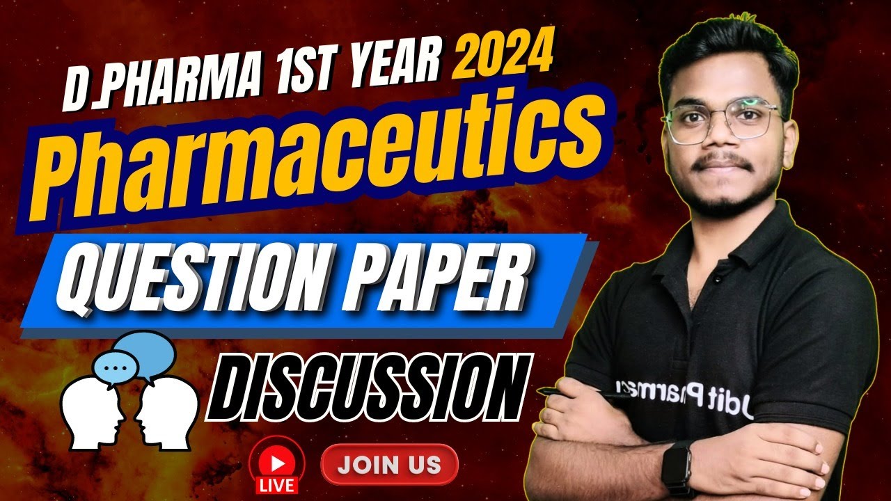 🛑Pharmaceutics Question Paper Discussion | D.Pharma 1st year  BTEUP Question | By-Mithilesh sr
