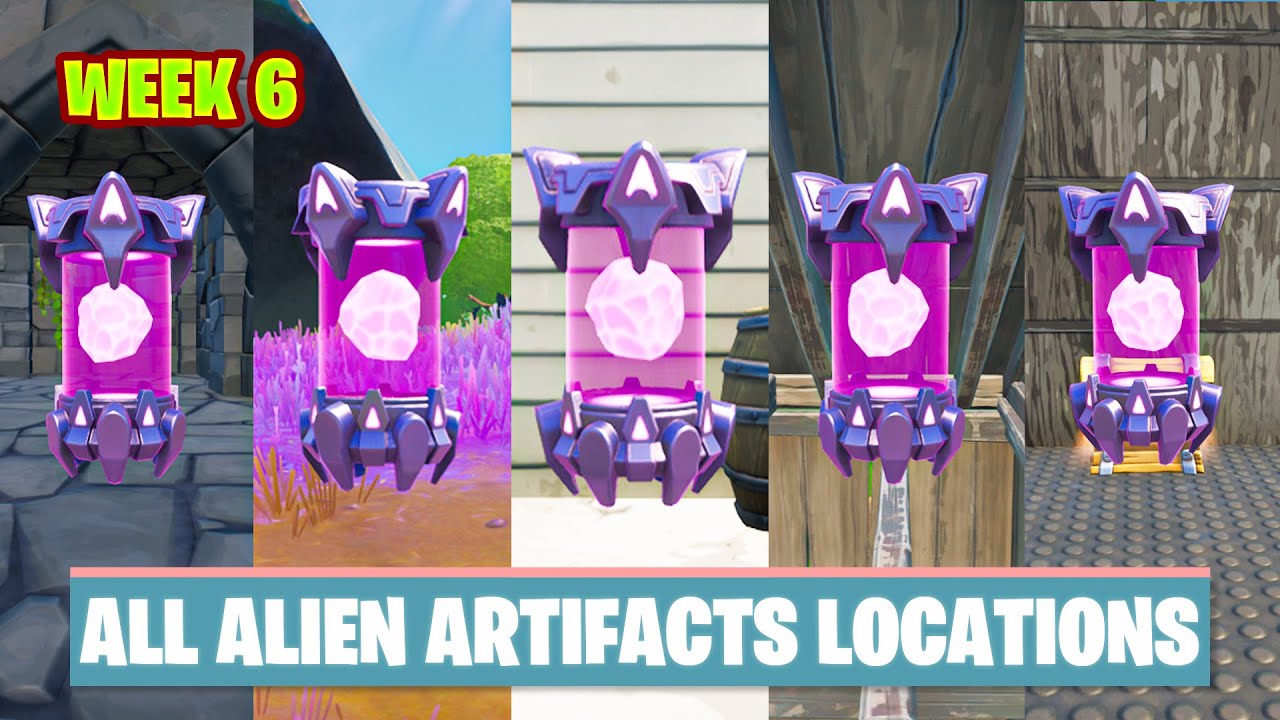 All WEEK 6 Alien Artifacts Locations in Fortnite Chapter 2 Season 7