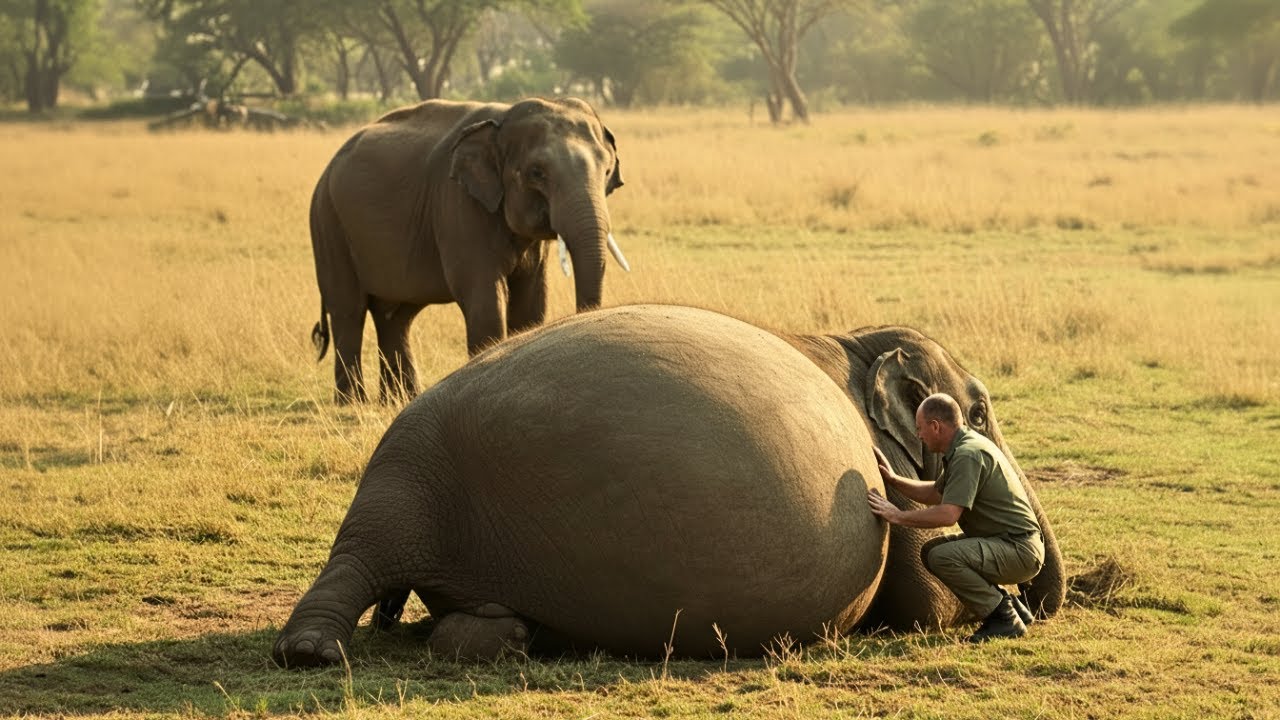 Rare Pregnant Elephant Gives Birth — Minutes Later, Something Incredible Happens