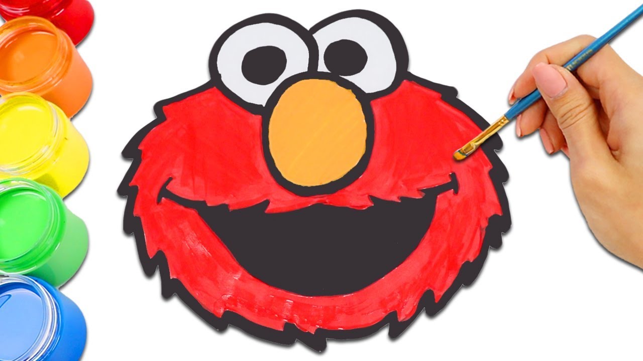 Coloring and Painting Sesame Street Friends Elmo, Cookie Monster, Oscar the Grouch, & More!