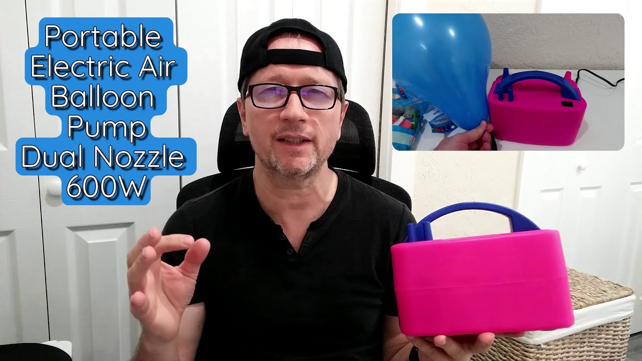 Electric Air Balloon Pump, Portable Dual Nozzle 600W - Unboxing and Full Review