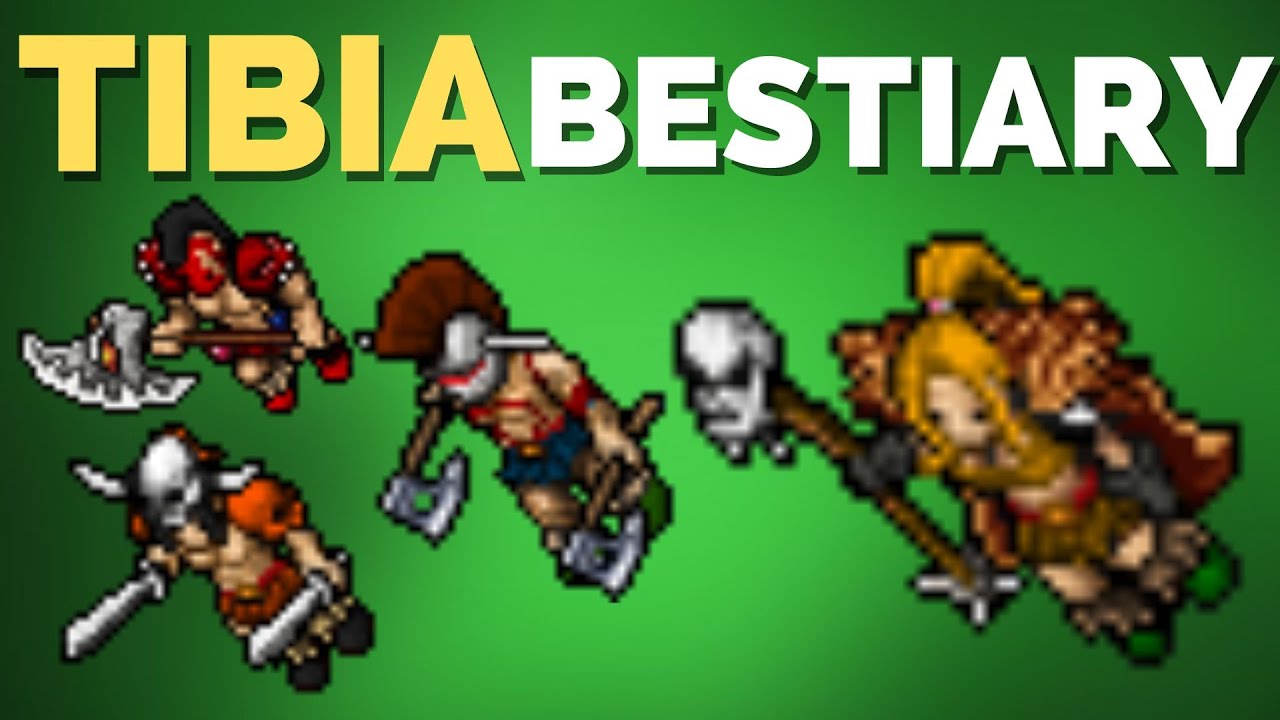 TIBIA BESTIARY Barbarian Bloodwalker, Brutetamer, Headsplitter, Skullhunter - Svargrond