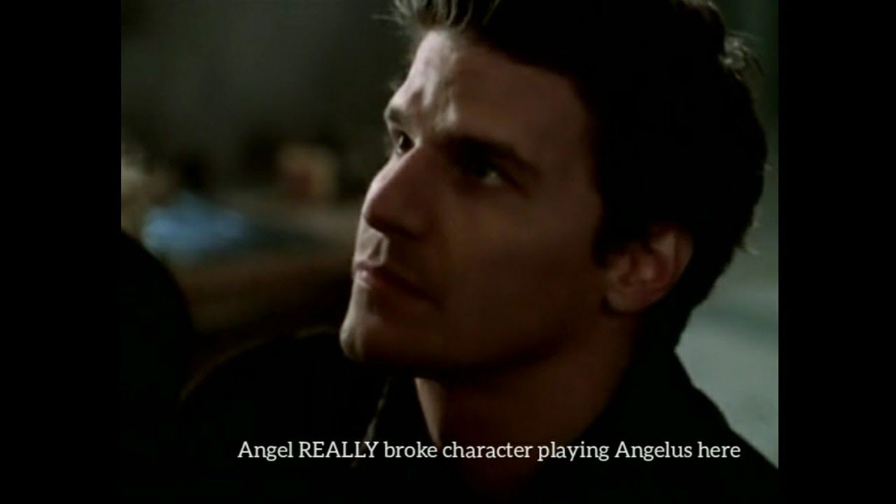 Angel REALLY broke character playing Angelus (David Boreanaz, Buffy the Vampire Slayer Season 3)