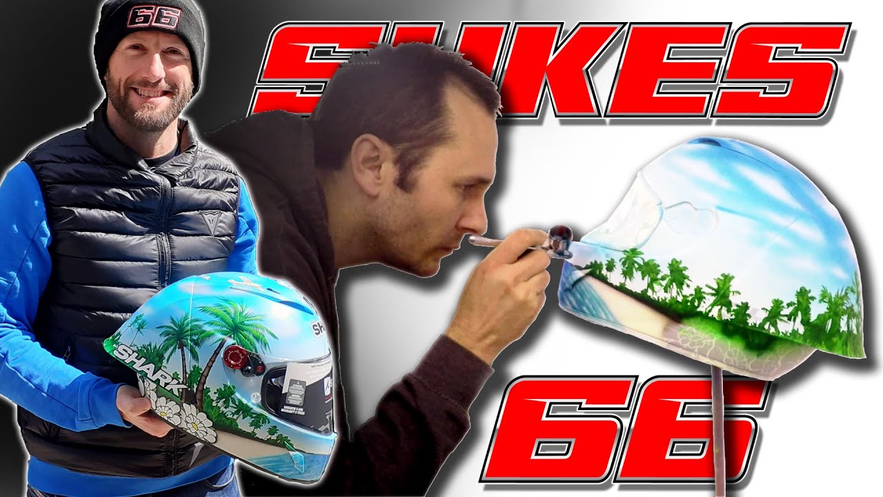 Tom Sykes 2021 Tropical Beach Shark Race R Pro GP World Superbikes test helmet