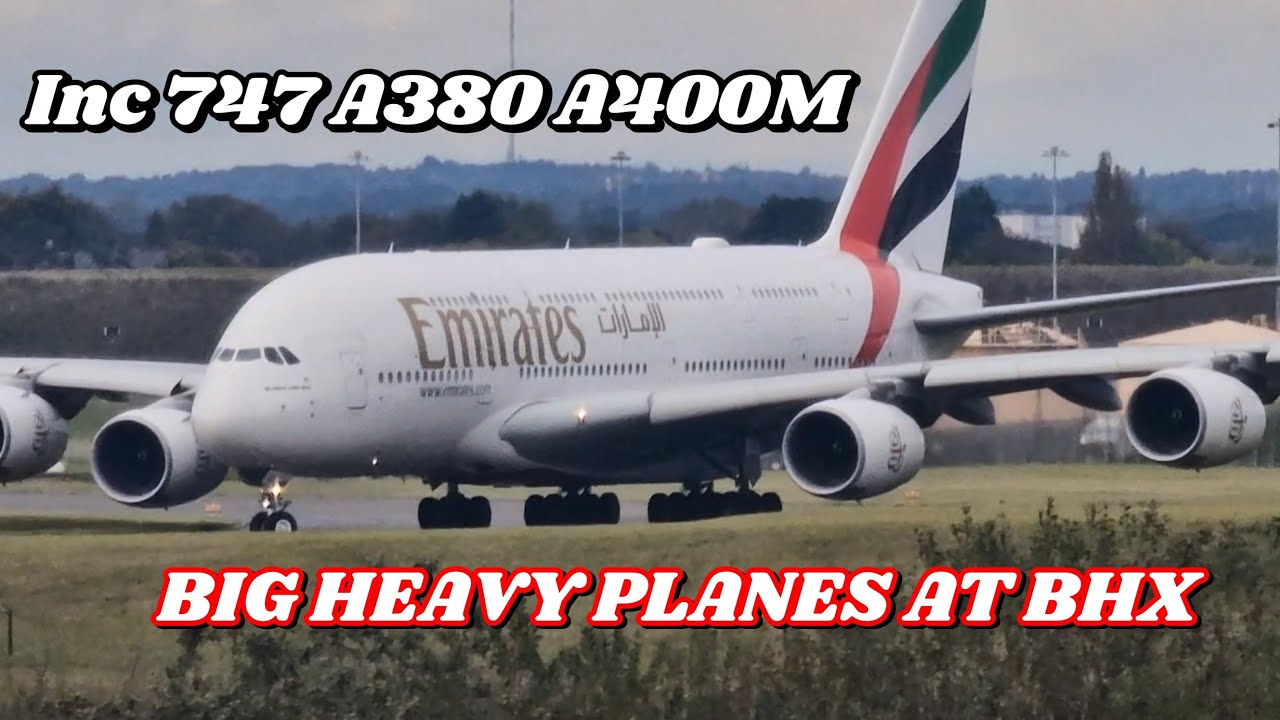 Few of the big planes at Birmingham Airport inc 747 A380 A400M