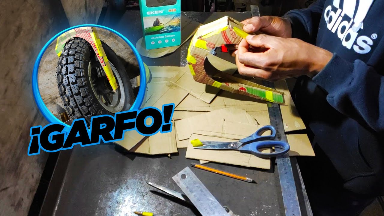 PATINETE MOTORIZADO!!! MODELANDO GARFO NO PAPELÃO!!!CAP1.😉😉😉