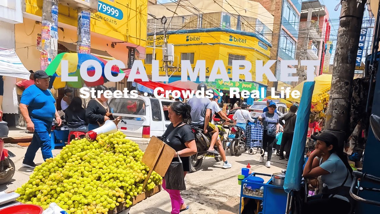 Walking Through a Local Market | Streets, Crowds and Everyday Life | Ambient 4K