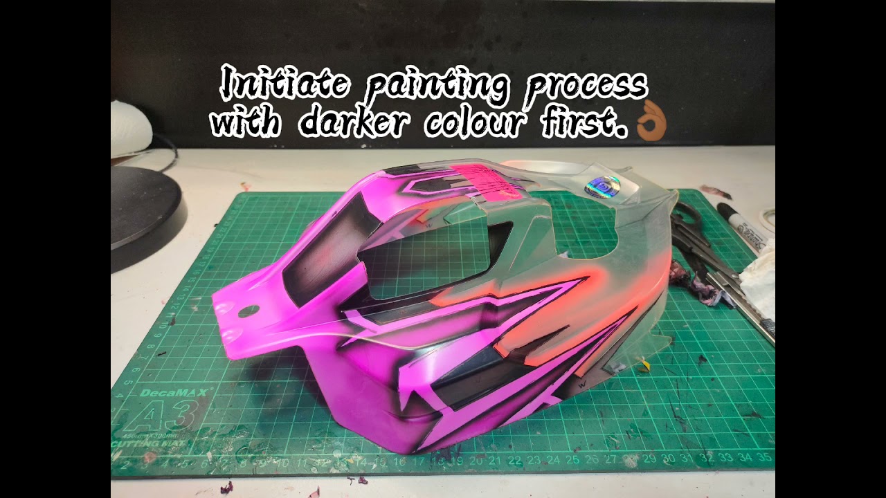 Bittydesign (Mugen Seiki) 1/8 Scale RC Buggy Bodyshell Paint Job #rc #buggy #bodyshell
