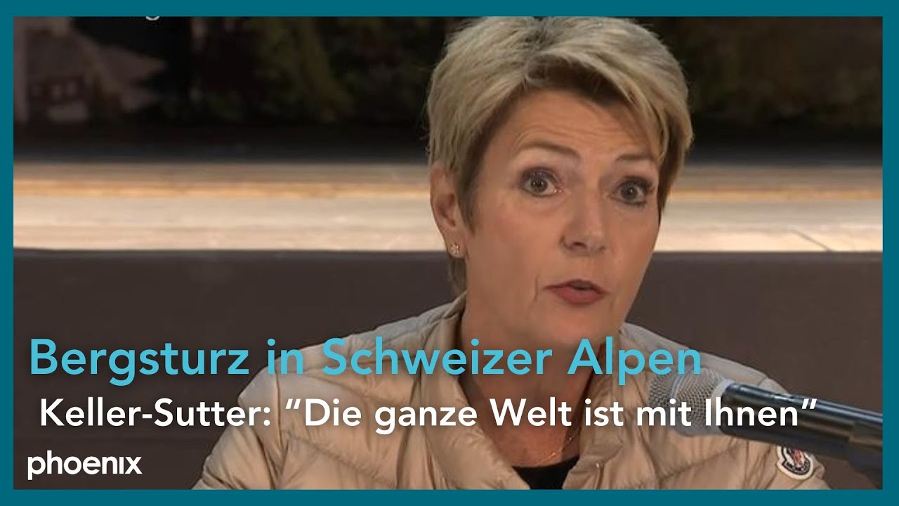 Wallis: Karin Keller-Sutter (Bundespräsidentin Schweiz) zum Bergrutsch in Blatten | 30.05.25