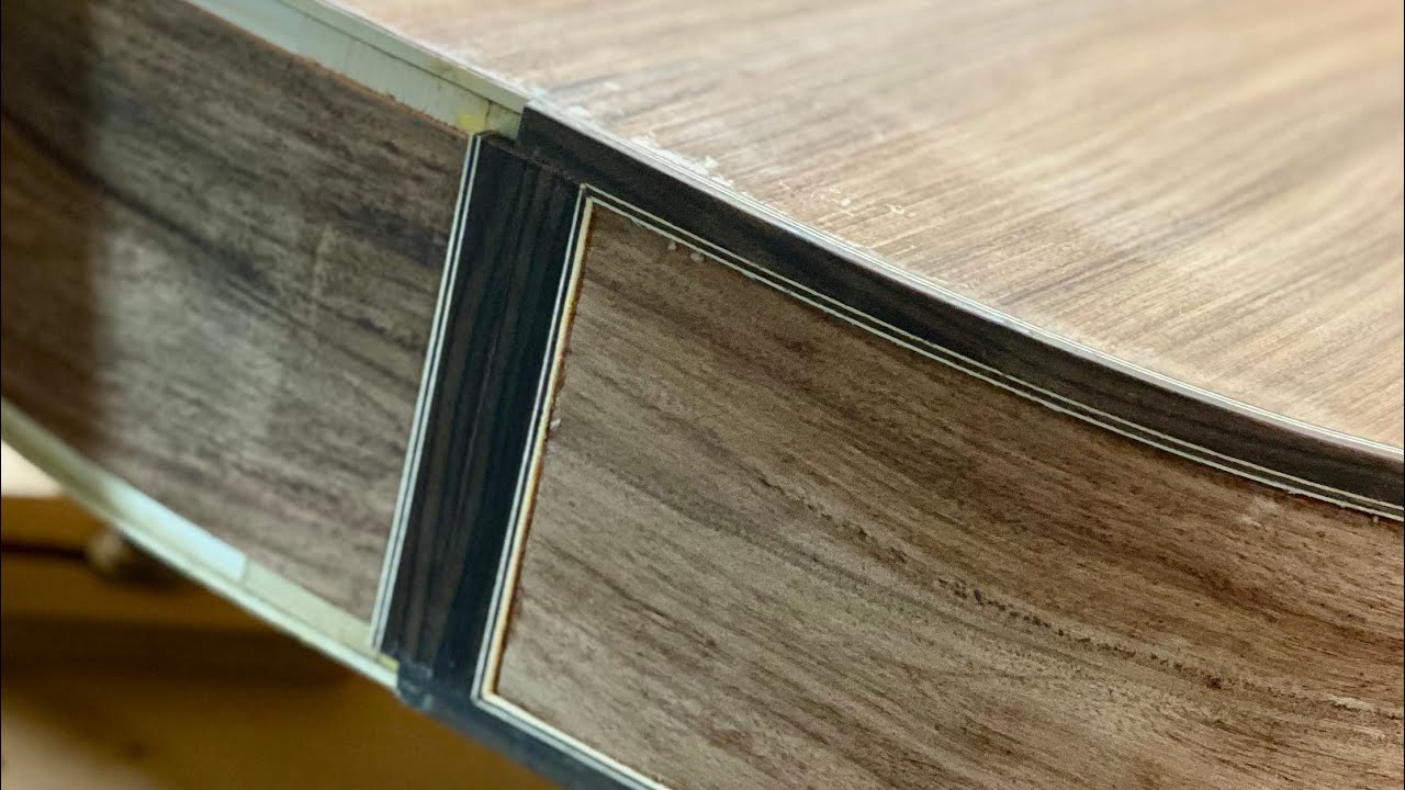 Making of a Maccaferri gypsy jazz guitar - Part 5 - bindings