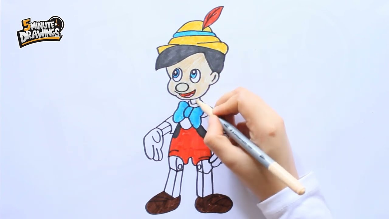 how to draw Pinocchio