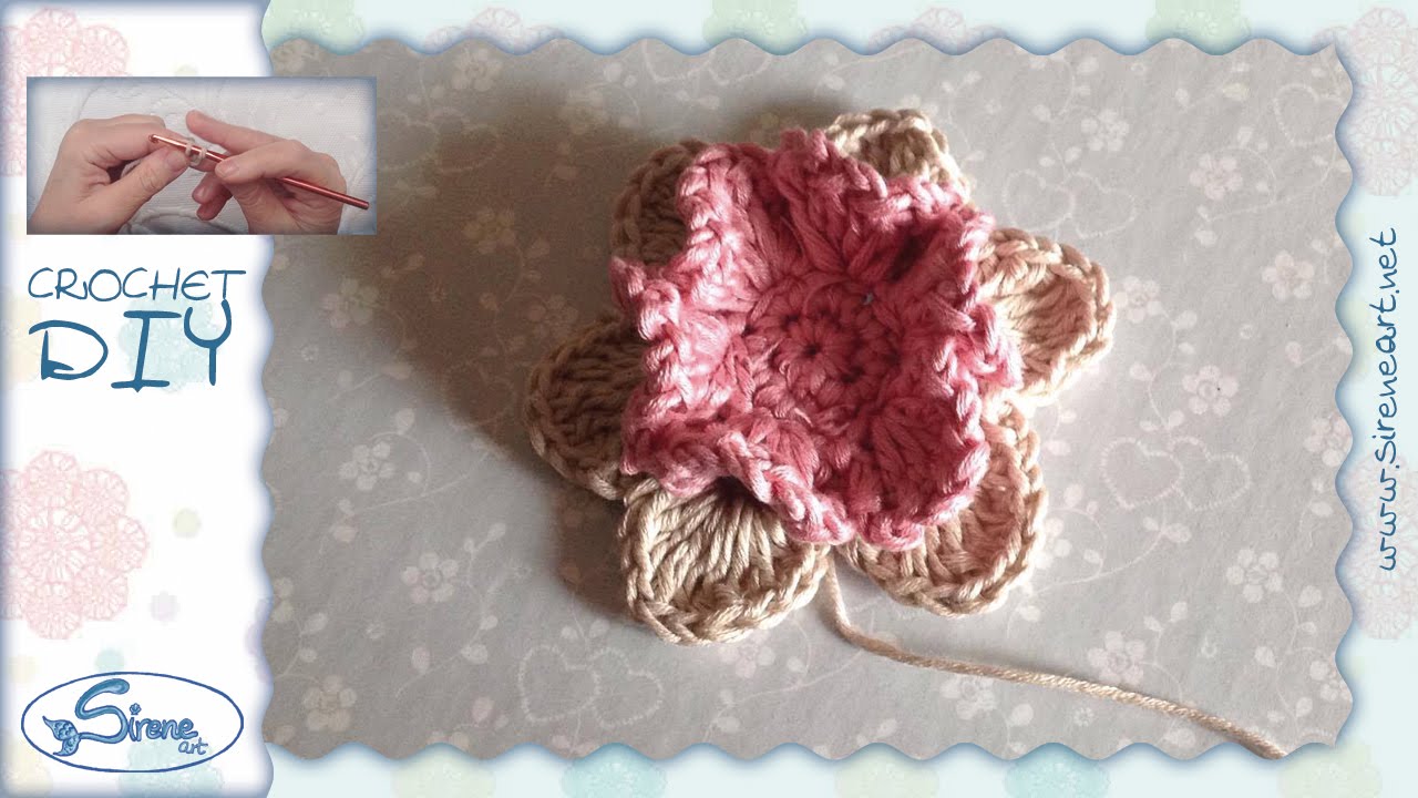 Tutorial Uncinetto ❀ fiore (eventuale mattonella) ❀ [flower (crochet block)]