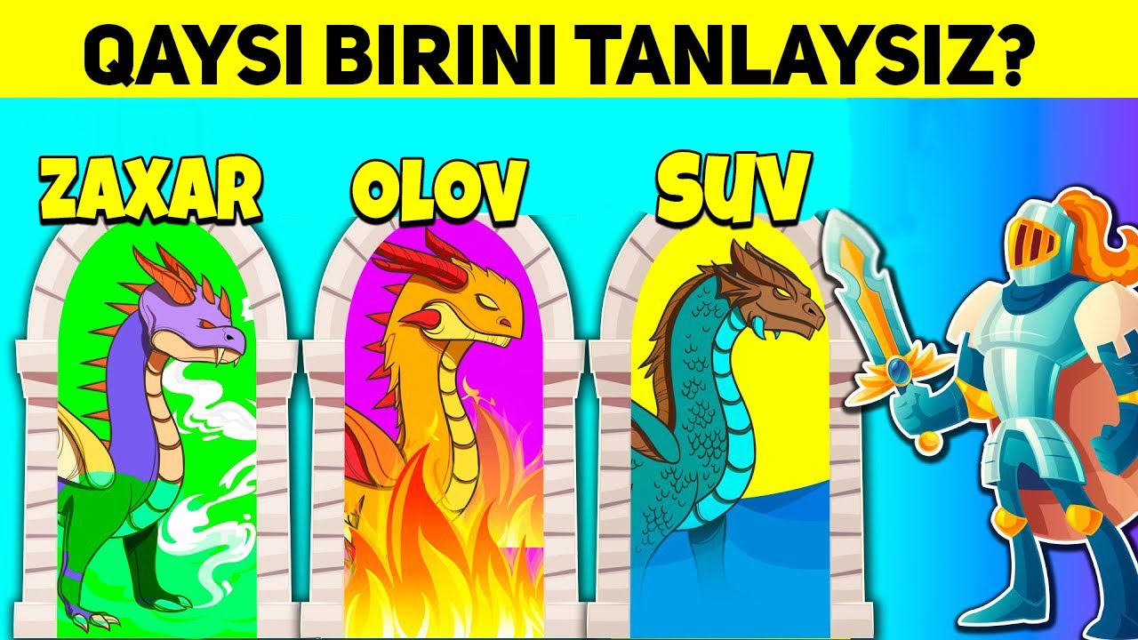 QAYSI BIRINI TANLAYSIZ? YANGI BOSHQOTIRMALIK SAVOLLAR TO'PLAMI