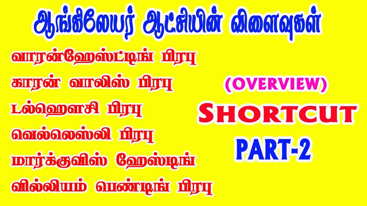 ஆங்கிலேயர் ஆட்சி விளைவுகள் Part 2 SHORTCUT|Tamil|11th HISTORY LESSON 1