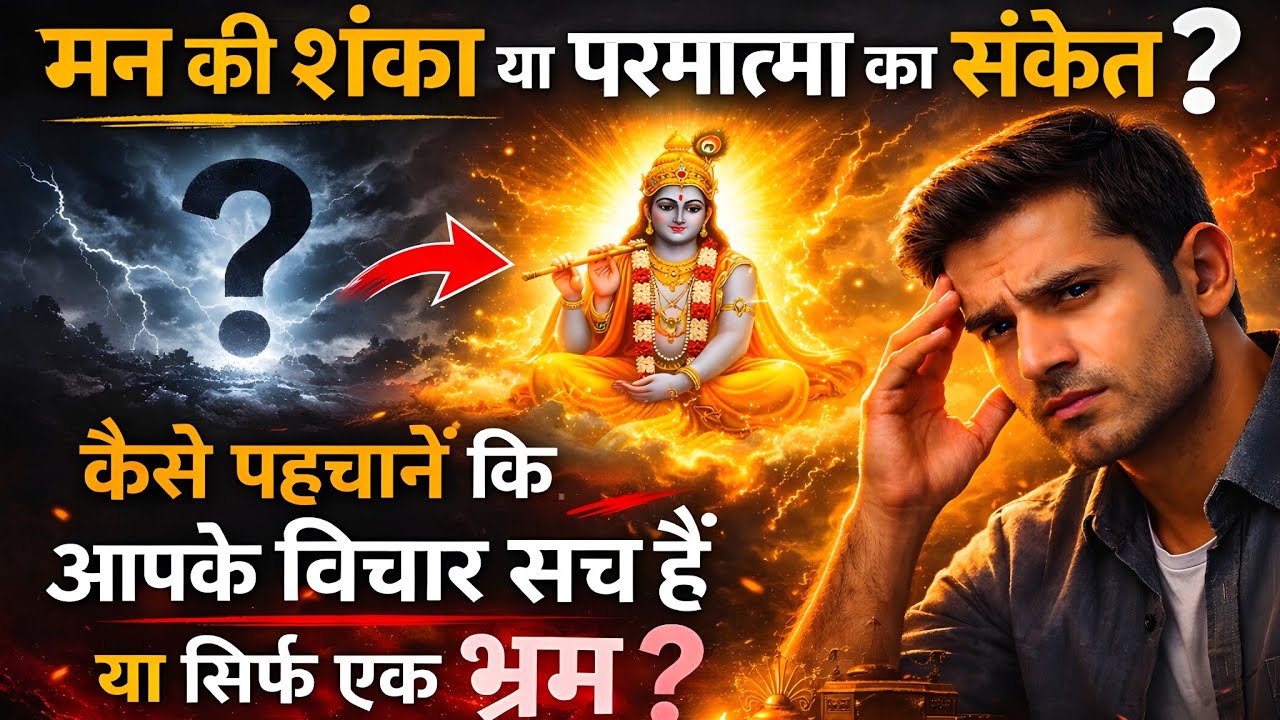 हर समय दिमाग में चलती बातें — क्या ये चेतावनी हैं या मन का भ्रम? सही फैसला कैसे लें #geetaupdesh